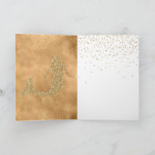 Glitzy Mermaid Blue Gold Sparkle Glitzer Ombre Karte (Innenseite)