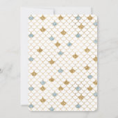 Glitzy Mermaid Blue Gold Sparkone Glitzer Einladung (Rückseite)