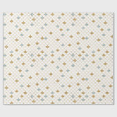 Glitzy Mermaid Blue Gold Sparkone Glitzer Geschenkpapier (Flach)