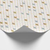 Glitzy Mermaid Blue Gold Sparkone Glitzer Geschenkpapier (Ecke)