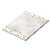 Glitzy Mermaid Blue Gold Sparkone Glitzer Notizblock (Rotiert)