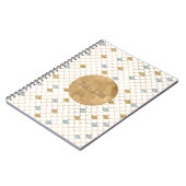 Glitzy Mermaid Blue Gold Sparkone Glitzer Notizblock (Linke Seite)