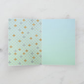 Glitzy Mermaid Blue Green Gold Sparkone Glitzer Karte (Innenseite)