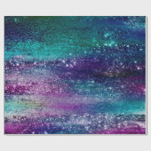 Glitzy Minimalismus | Holographic Iridescent Ombre Geschenkpapier (Flach)