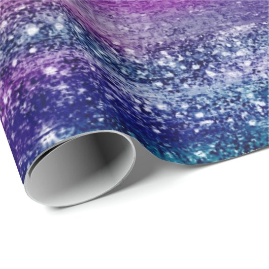 Glitzy Minimalismus | Holographic Iridescent Ombre Geschenkpapier (Rolleneckpunkt)