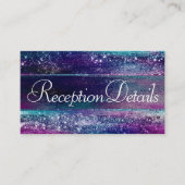 Glitzy Minimalismus | Holographic Ombre Empfang Begleitkarte (Vorderseite)