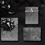 Glitzy Minimalismus | Silver Shine Foil Glitzer Gr Geschenkpapier Set<br><div class="desc">Reichhaltige, dunkle und raffinierte Farbpalette in modernen, originellen Farbtönen, luxuriöse und einfache Imitat, metallische Glitzer-Klangfarbe auf einem passenden einfarbigen Hintergrund. Dieser Aquarelleffekt eignet sich perfekt für ein elegantes und elegantes Design. Das Design verfügt über eine vollständig anpassbare Textvorlage und einen gemischten Mittelgradienten, der den perfekten Pop von Farbe und persönlichem...</div>