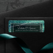 Glitzy Minimalistisch | Iridescent Green Foil Addr