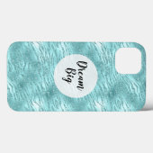 Glitzy Mint Zebra Print Case-Mate iPhone Hülle (Rückseite (Horizontal))