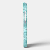 Glitzy Mint Zebra Print Case-Mate iPhone Hülle (Rückseite / Links)