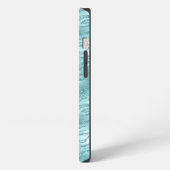 Glitzy Mint Zebra Print iPhone Hülle (Linke Seite)