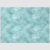 Glitzy Mint Zebra Print Seidenpapier (Vorderseite)