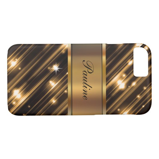 Glitzy Monogram Sparkling Case-Mate iPhone Hülle (Rückseite (Horizontal))