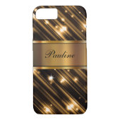 Glitzy Monogram Sparkling Case-Mate iPhone Hülle (Rückseite)