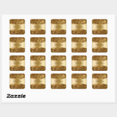 Glitzy Monogram Sticker Labels (Blatt)
