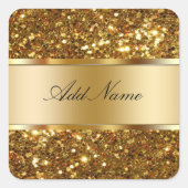 Glitzy Monogram Sticker Labels (Vorderseite)