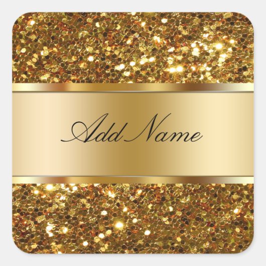 Glitzy Monogram Sticker Labels (Vorderseite)