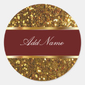 Glitzy Monogram Sticker Labels (Vorderseite)