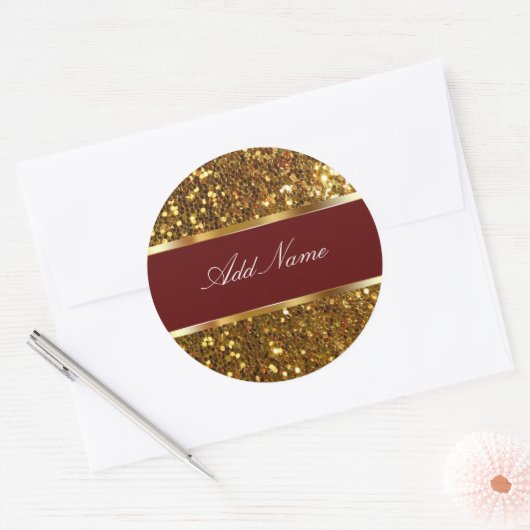 Glitzy Monogram Sticker Labels (Umschlag)