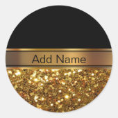 Glitzy Monogram Sticker Labels (Vorderseite)