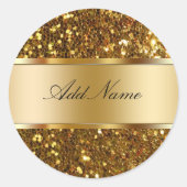 Glitzy Monogram Sticker Labels (Vorderseite)