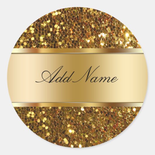 Glitzy Monogram Sticker Labels (Vorderseite)