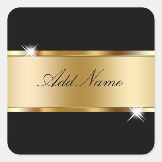 Glitzy Monogram Sticker Labels "monogram city" (Vorderseite)