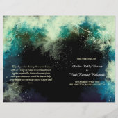 Glitzy Mystic Forest Indie Wedding BiFold Programm (Vorderseite)