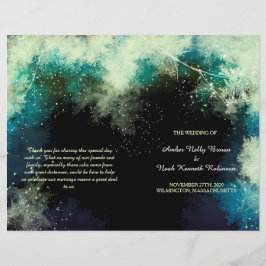 Glitzy Mystic Forest Indie Wedding BiFold Programm