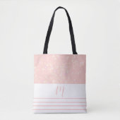 Glitzy Peach Mit Monogramm Tasche (Vorderseite)