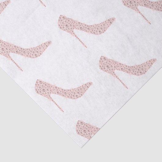 Glitzy Pink Diamond Heelse Seidenpapier (Detail)