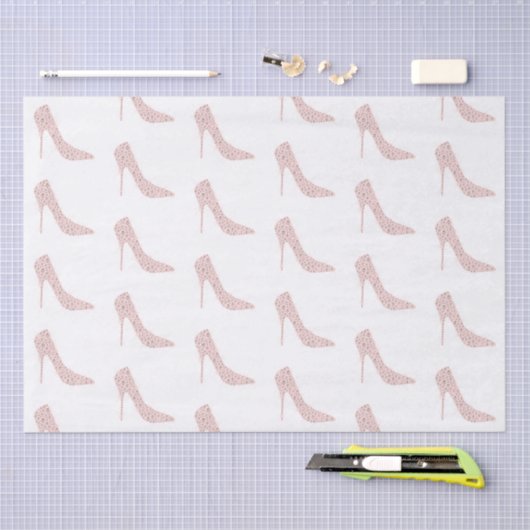 Glitzy Pink Diamond Heelse Seidenpapier (Handwerk)