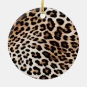 Glitzy Pink Glitzer Gold Eyelashes Leopard Keramik Ornament (Hinten)