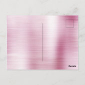 Glitzy Pink Glitzer Gold Eyelashes Leopard Postkarte (Rückseite)