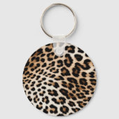 Glitzy Pink Glitzer Gold Eyelashes Leopard Schlüsselanhänger (Rückseite)