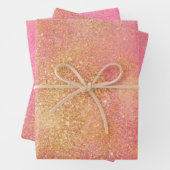 Glitzy Pink Gold Sparkle Shine Geschenkpapier Set (Beispiel)