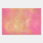 Glitzy Pink Gold Sparkle Shine Geschenkpapier Set (Vorderseite)