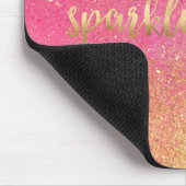 Glitzy Pink Gold Sparkle und Shine Mousepad (Ecke)