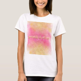 Glitzy Pink Gold Sparkle und Shine T-Shirt