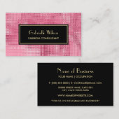 Glitzy Pink IMITATS Sequin Pattern Fashion Consult Visitenkarte (Vorne/Hinten)
