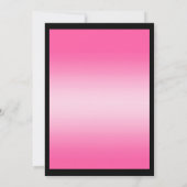 Glitzy Pink Musiknotens Geburtstag Einladung (Rückseite)