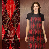 Glitzy Queen of Hearts Harlequin Red Schwarz-weiß Schürze