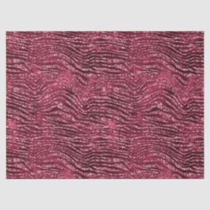 Glitzy Red Glitzer Animal Print Seidenpapier