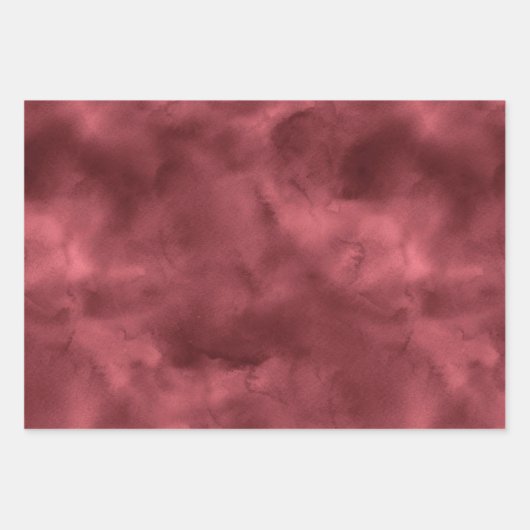 Glitzy Red Ombre Marble Geschenkpapier Set (Vorderseite 3)