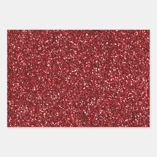 Glitzy Red Ombre Marble Geschenkpapier Set (Vorderseite 2)