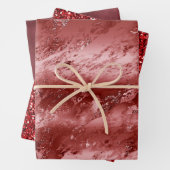 Glitzy Red Ombre Marble Geschenkpapier Set (Beispiel)