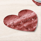 Glitzy Red Ombre Marble Untersetzer (angewinkelt)