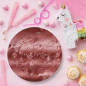 Glitzy Red Ombre Marble Wedding Pappteller (Party)