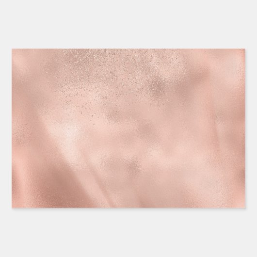 Glitzy Rose Blush Pink Sparkasse Geschenkpapier Set (Vorderseite 2)