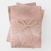 Glitzy Rose Blush Pink Sparkasse Geschenkpapier Set (Beispiel)